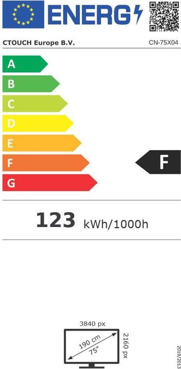 Energie-Label Ctouch Neo 75 (3840 x 2160 Pixel, 75")