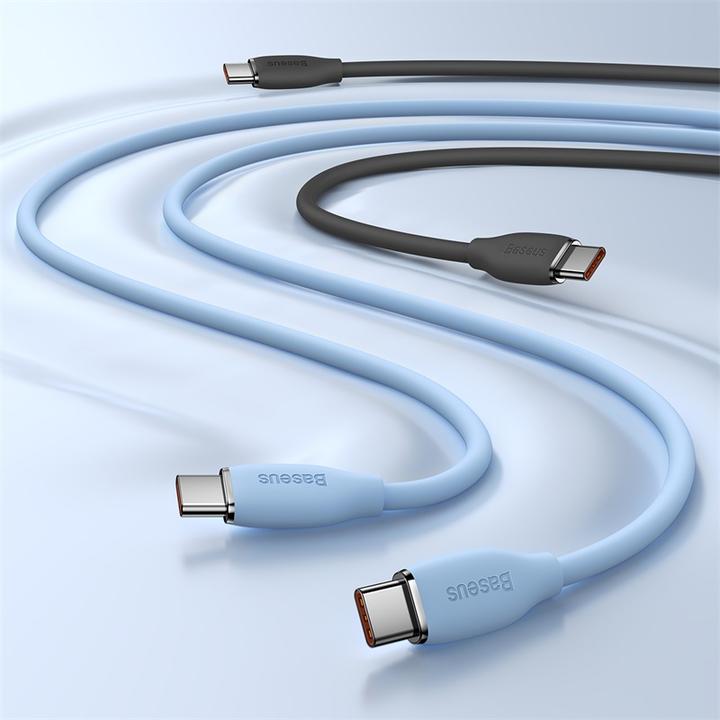 Produktbild Baseus Jelly Liquid Silica Gel Fast Charging Data Cable Type-C to Type-C 100W 2m Black (2 m, USB 2.0)