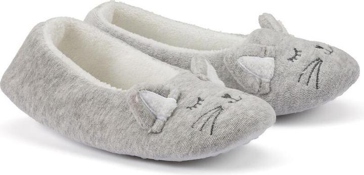 Actual product image La Redoute Collections Warm slippers with cat motif (28)