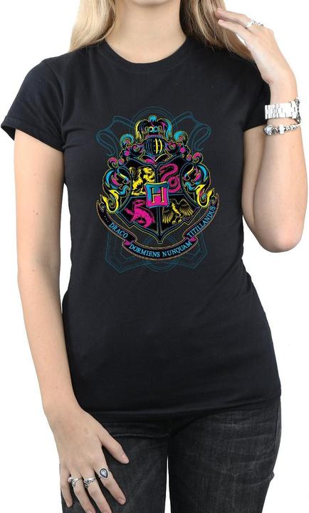 Immagine prodotto Maglietta in cotone con stemma di Hogwarts per donna/donna (S)