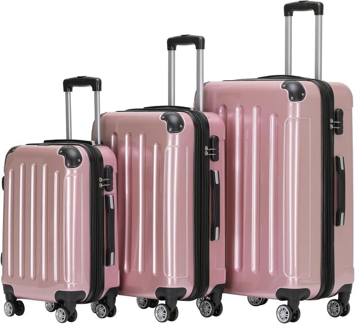 Actual product image Beibye 3-tlg. Hartschalenkoffer-Set (Hand luggage (up to 50 litres), M (50 - 90l), L (90 - 115l))