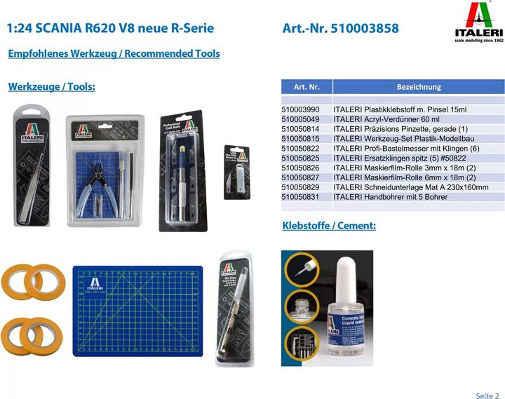 Immagine prodotto Italeri Scania R620 V8 Topline