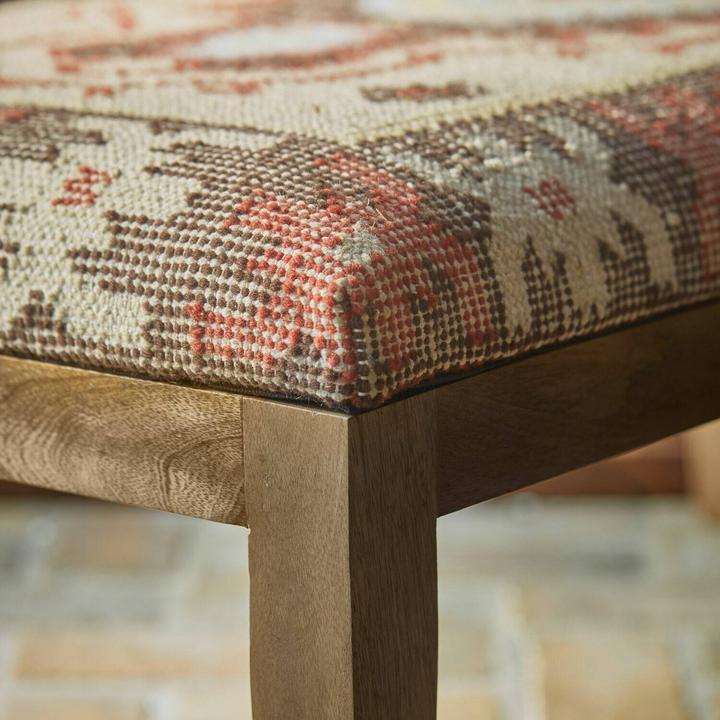 Actual product image Loberon Bench Kadiran brown/beige (122 cm)