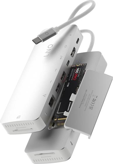 Actual product image LINQ Connects 9in1 PRO SSD 140W USB-C Multiport Hub (USB-C, 9 Ports)