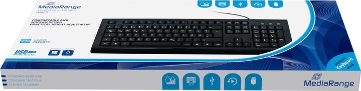 Actual product image MediaRange MEDIAR STANDARD KEYBOARD BLACK MROS101 wired (DE, Cable)