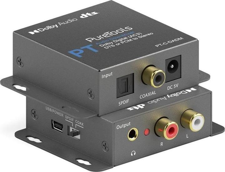 Actual product image Purelink PureTools - Digital to analogue Dolby/DTS DownMixer - Dolby Digital (AC3), DTS or PCM to stereo (Digital -> Analog)