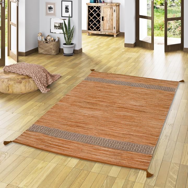 Produktbild Pergamon Natur Baumwolle Teppich Kelim Toskana (70 x 140 cm)