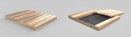 Image du produit Arkema Design Sol en bois Okume de douche solaire