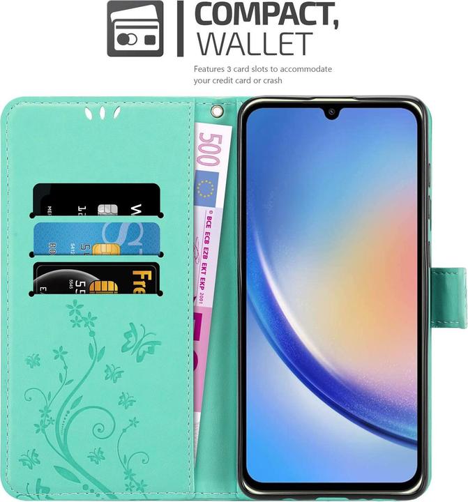 Produktbild Cadorabo Hülle für Samsung Galaxy A34 5G mit Blumen Muster (Samsung Galaxy A34 5G)