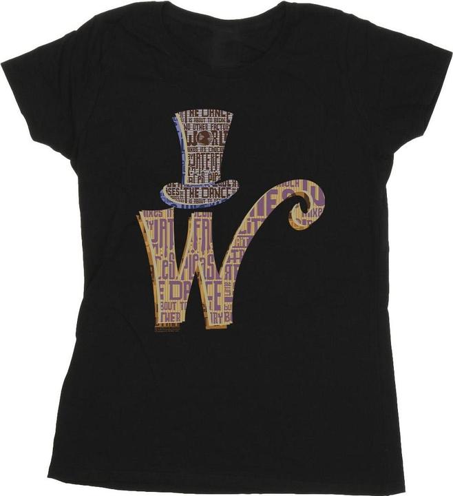 Willy Wonka & the Chocolate Factory W Logo Hat TShirt (XL)