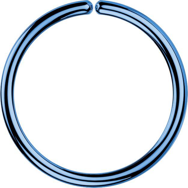 Star Piercing Micro Piercing Ring dunkelblau mit Titanium Beschichtung (Chirurgenstahl 316L, ohne Messing)
