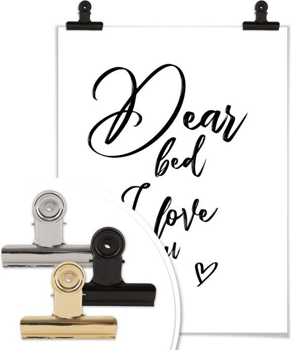 Produktbild Trenddeko Dear bed I love you (30 x 40 cm)