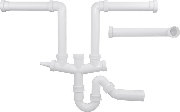 Blanco Basin connection with siphon 2x 3 1/2" or 1x 1 1/2" 225087 (Tube siphon, 1 1/2“)
