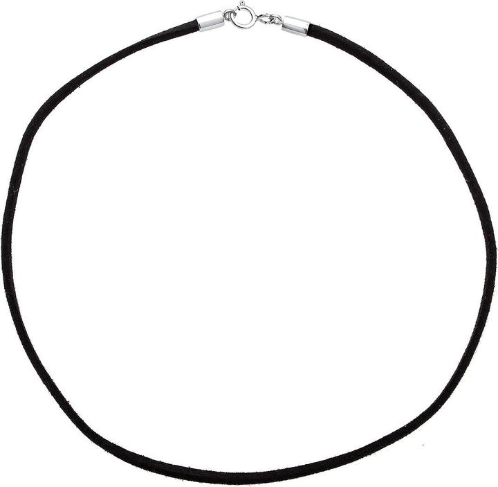 Actual product image Elli Necklace Basic Trend Blogger Choker 925 Sterling Silver (No stone, 925 sterling silver, Faux leather)
