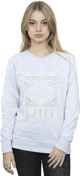 Produktbild Star Wars The Mandalorian The Way Outline Helm Sweatshirt (M)