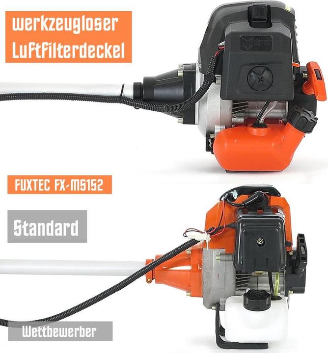 Image du produit Fuxtec FX-MS152 Débroussailleuse à essence Multitool 2en1 (Couteaux en plastique, Fils coupe-herbe)
