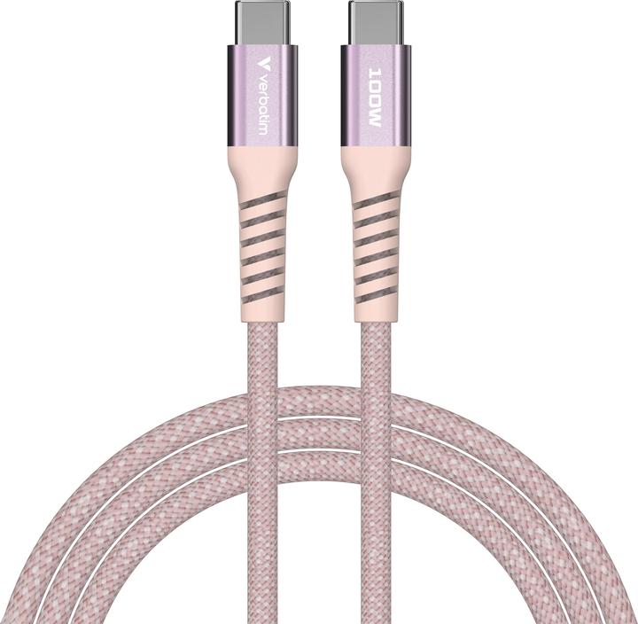 Actual product image Verbatim Sync & Charge Magnetic Cable - 100W USB-C to USB-C 120 cm Pink (1.20 m, USB 2.0)