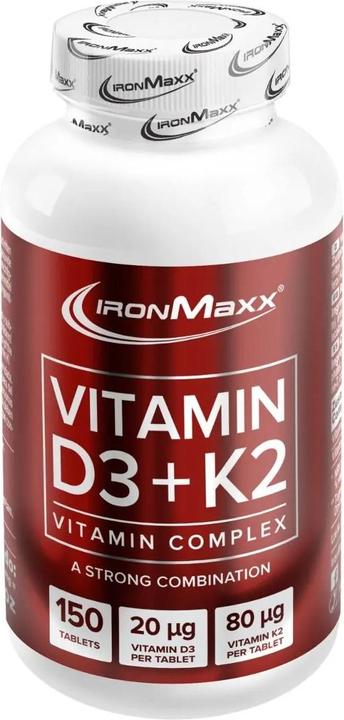 IronMaxx D3 + K2 (150 Stück, Tabletten, 100 g)