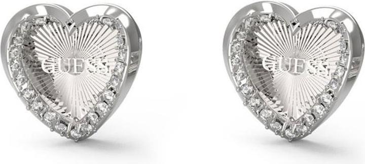 Actual product image Guess 16MM MON AMOUR HEART STUDS earrings (Stainless steel)