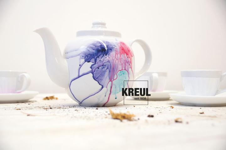 Actual product image Kreul Glass & Porcelain Classic, porcelain and glass paint (Light blue, 20 ml)
