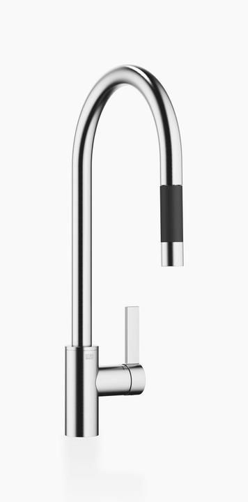 Dornbracht Kitchen - Tara Ultra single lever faucet pull-down with shower function, projection 240mm