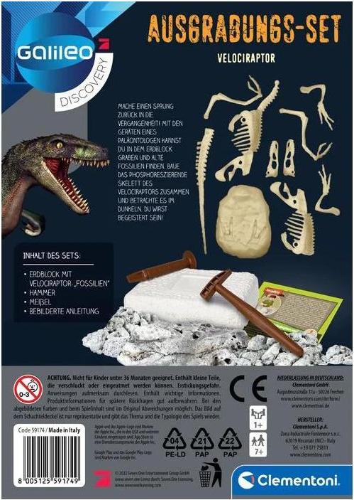 Immagine prodotto Clementoni Set di scavi Velociraptor