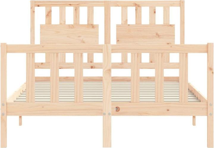 Produktbild VidaXL Massivholzbett mit Kopfteil 140x190 cm (140 x 190 cm)