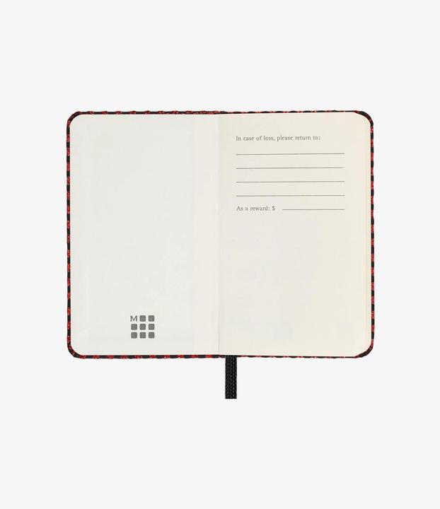 Actual product image Moleskine Shine notebook, XS, blank, red (Plain)