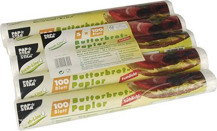 Produktbild Papstar Blatt Butterbrotpapier (500 x)