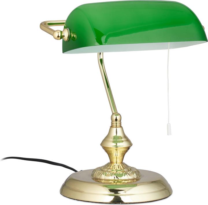 Image du produit Relaxdays Lampe de banquier (E27)