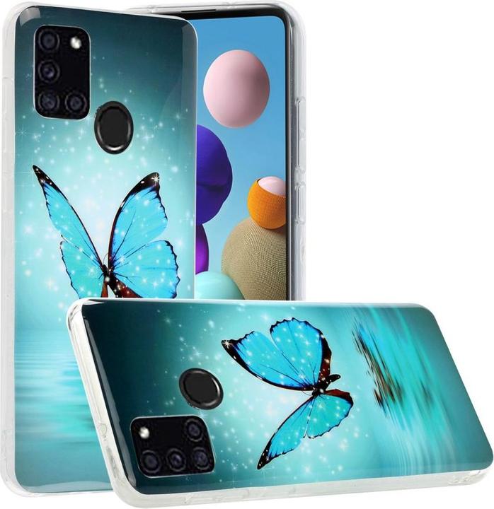 Immagine prodotto Cover-Discount Galaxy A21s - Custodia in gomma siliconica fluorescente Butterflies (Samsung Galaxy A21s)