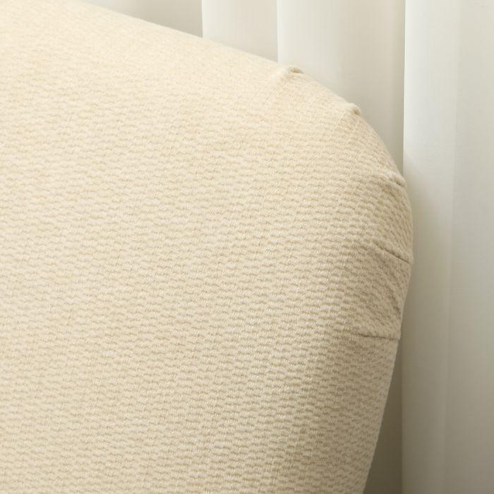 Produktbild Swisshandel24 2 Sitzer Sofa, Kleine Couch mit Samtoptik, Holzbeine für Wohnzimmer Creme (2-Sitzer)