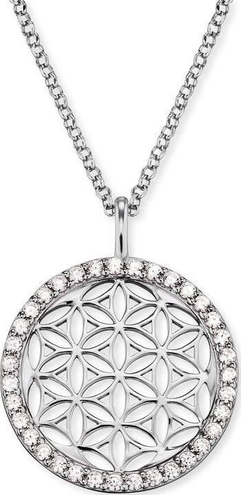 Actual product image Engelsrufer Balance Necklace Flower of Life (Silver rhodium-plated, 925 silver rhodium-plated, 50 cm)