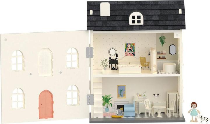 Actual product image Classic World Vintage wooden doll's house, 36 pieces.
