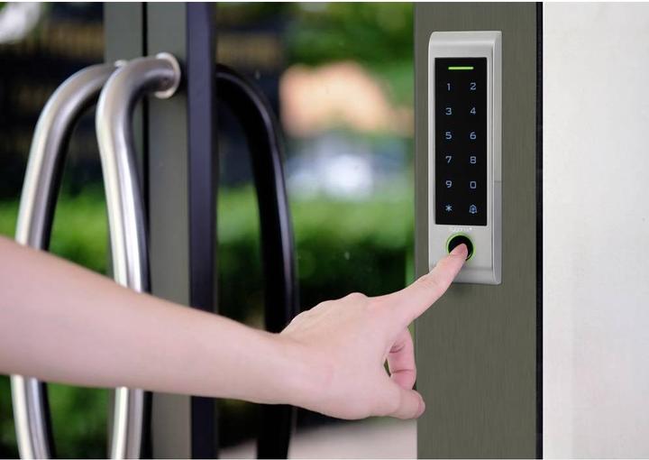 Image du produit Sygonix SY-6121662 Système d'accès Fingerprint/RFID Montage en surface 12 V/DC, 1 (Empreinte digitale, Combinaison électronique de chiffres, Smartphone, Carte clé)
