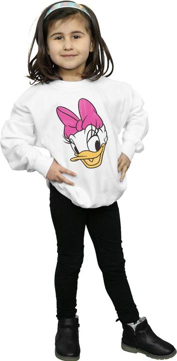 Actual product image Disney Girls Daisy Duck Head Painted Sweatshirt (116)