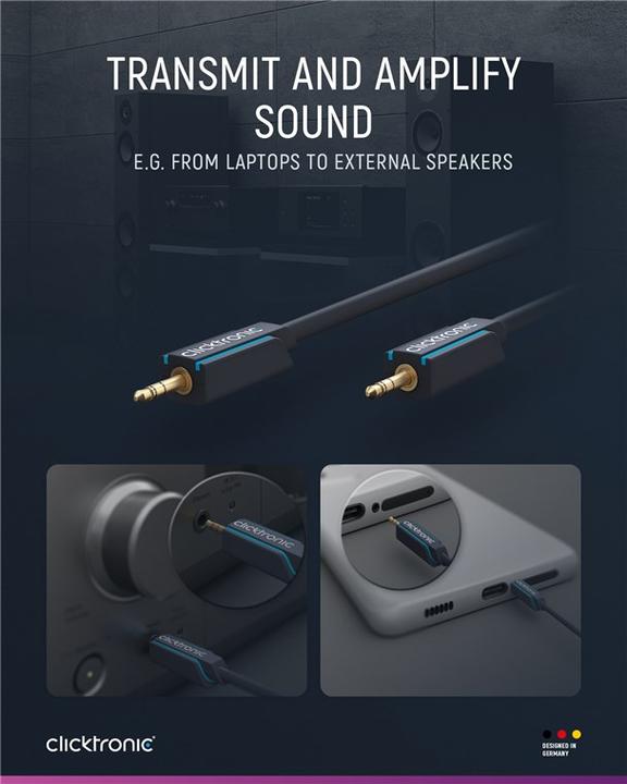 Produktbild clicktronic Mp3 (3 m, 3.5mm Klinke (AUX))
