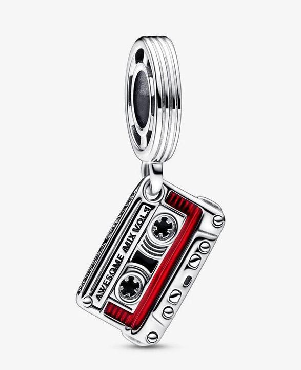 Actual product image Pandora Marvel Guardians of the Galaxy Cassette Charm (Enamel, Sterling silver)