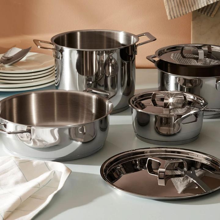 Produktbild Alessi Pots&pans, 6 St.set (Pfannenset + Topfset, Edelstahl)