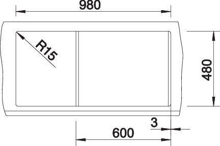 Produktbild Blanco Metra XL 6 S (Einbauspüle, 100 cm, 50 cm)