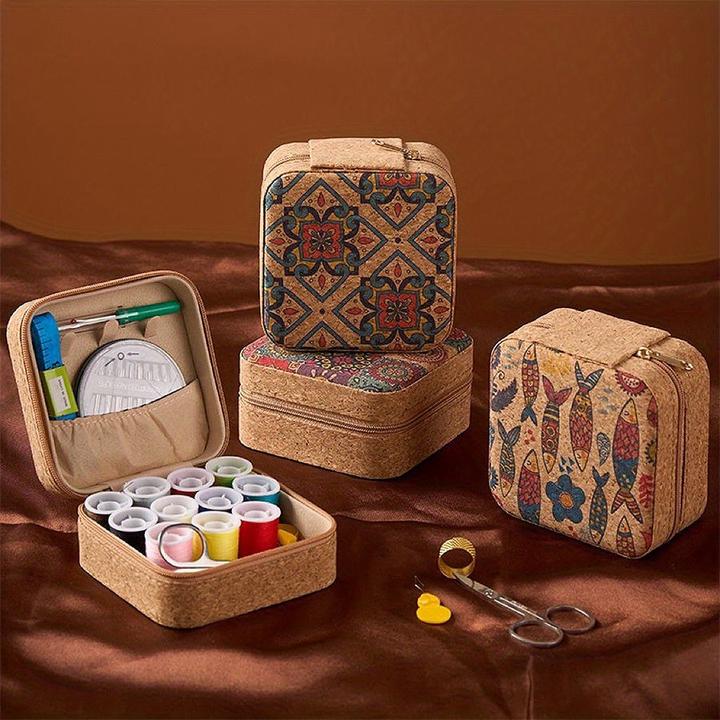 Immagine prodotto Only-Bags.Store Coffret à bijoux 4 pièces en similicuir bohème chic et artisanal - Organiseur de voyage portable