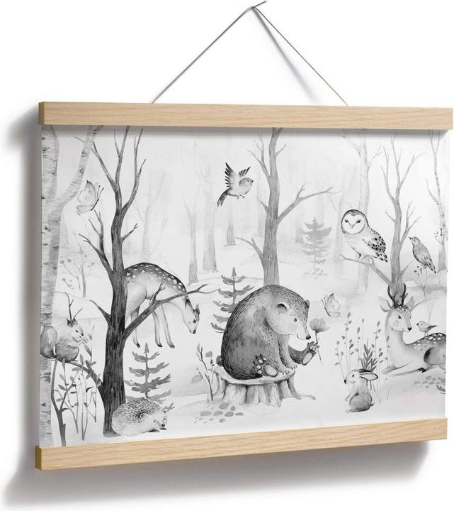 Image du produit Trenddeko Amis des animaux dans la forêt - (100 x 80 cm)