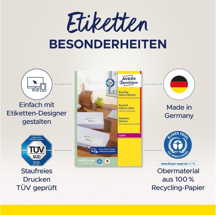 Produktbild Avery Recycling-Adressaufkleber