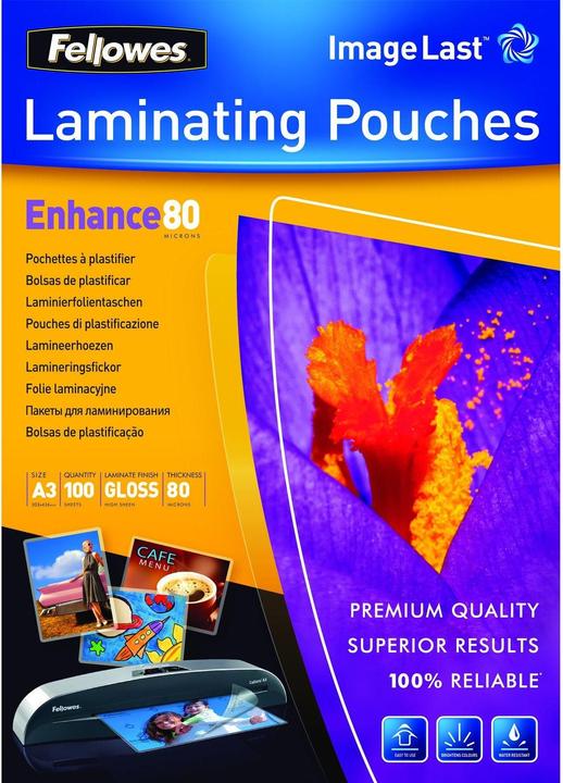 Image du produit Fellowes Améliorer 80 (A3, 100 pièce(s), 80 µm)