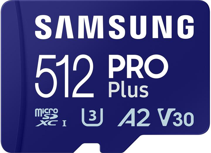 Samsung PRO Plus (512 Go, microSDXC, U3, UHS-I)
