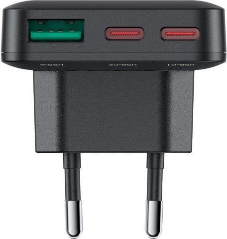 Produktbild Acefast A100 65W GaN 2 USB-C+ USB-A Charger Ultra Slim - Black (65 W)