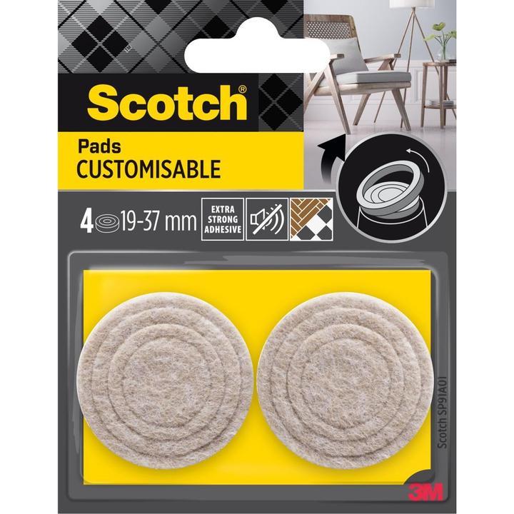 Image du produit Scotch Échelle de pieds de chaise (Planeurs en feutre, 4 pièce(s))