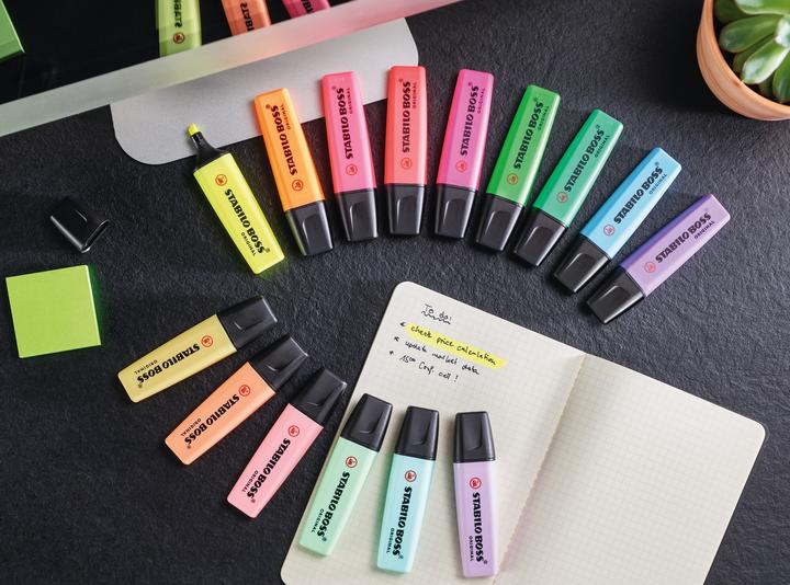 Actual product image STABILO Highlighter Bix Box (Orange, Yellow, Green, Blue, 5 mm, 4 x)