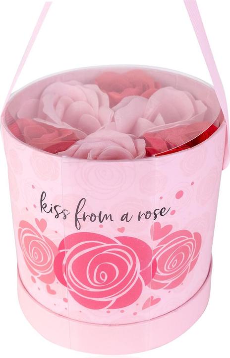 Accentra Badekonfetti KISS FROM A ROSE in Geschenkbox (wiederverwendbar), 6 x 4g, Duft: Rose, Farbe: rosa/rot