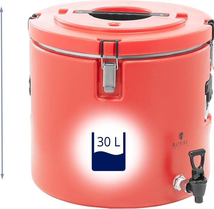 Produktbild Royal Catering Thermobehälter Edelstahl Thermobox Warmhaltebehälter Speisen Ablasshahn 30 L (30 l)
